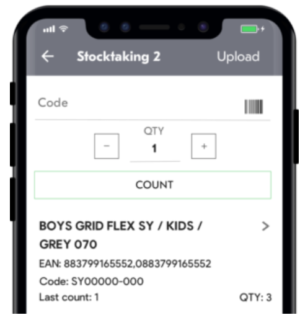 stocktaking from mobile device