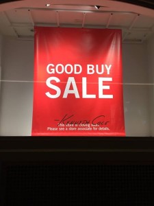 Sale Good Buy sign